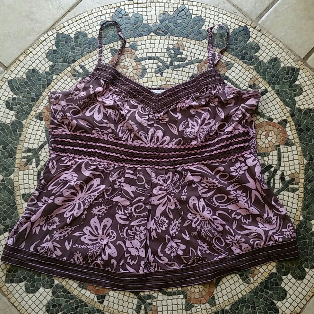 Tweed Spaghetti Strap Empire Waist Top